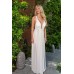 Long maxi dress with gold snake detail on the bodice