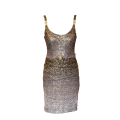 Sequin mini dress with built-in bra.