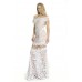 Long gipour lace dress