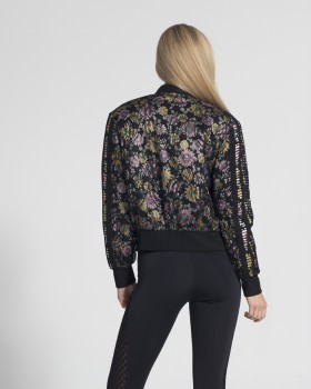 Printed and lace jacket (bomber)